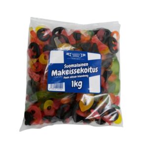 Finnsweet puuvilja- ja lagritsakommide segu 1 kg