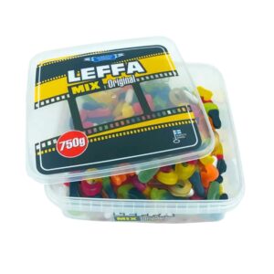 Leffamix Original kommisegu 750 g puuvilja- ja salmiakikommide karp